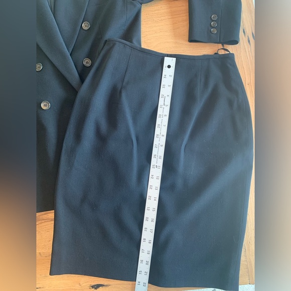 Ann Taylor Separates Double Breasted Suit‎ Black Wool Jacket Women’s 10 Skirt 8 - Picture 9 of 13